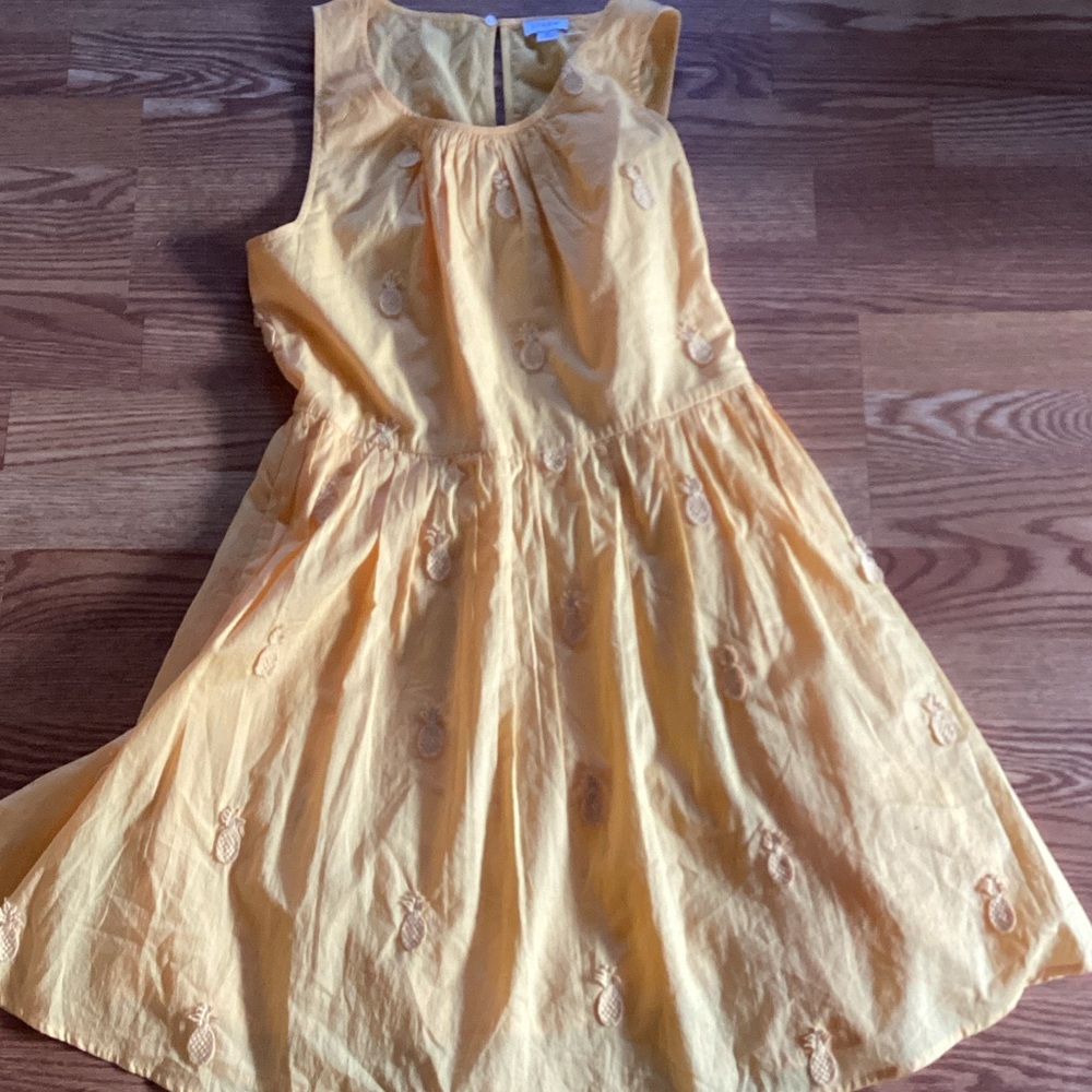 Yellow Embroidered Pineapple Sundress